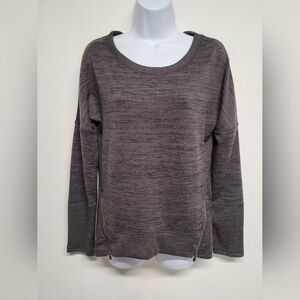 Athleta S Long Sleeve Top Zipper Sides